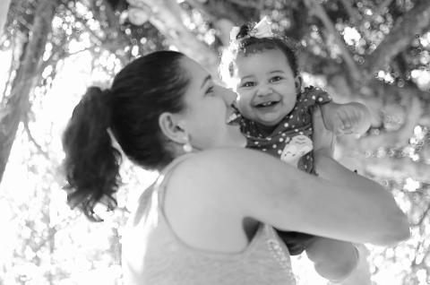 Ensaio fotográfico de Mãe com bebê