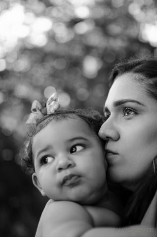 Ensaio fotográfico de Mãe com bebê